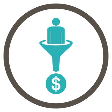 İstemci filtre yuvarlak simgesi