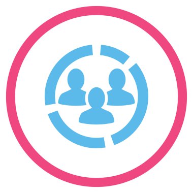 Demografi diyagramı yuvarlak simge