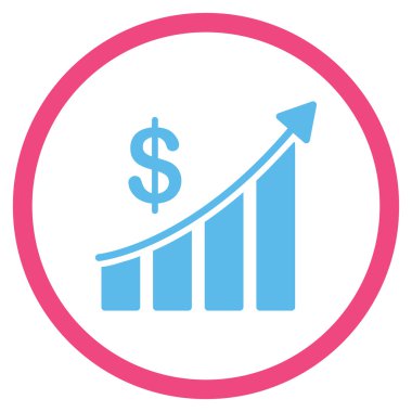 Satış çubuk grafiği simgesi daire