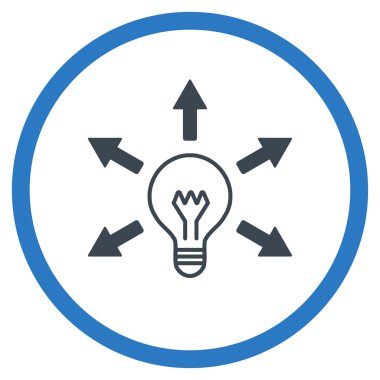 Işık fikir çember simge