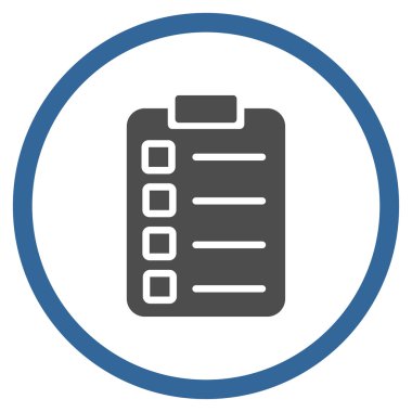 Test görev yuvarlak simgesi