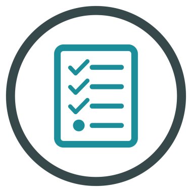 Denetim listesi yuvarlak simge