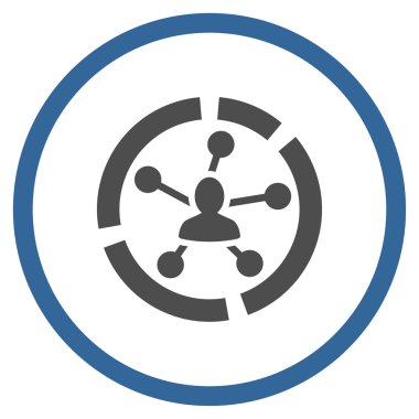 Bağlantıları diyagram simgesi daire