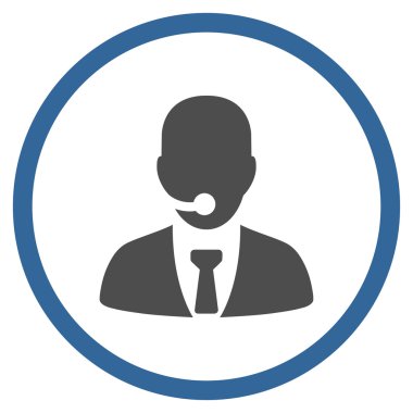 Çağrı merkezi Yöneticisi çember simge