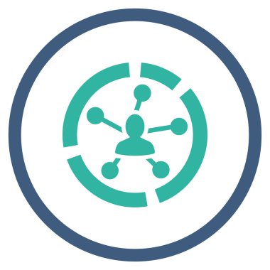 Bağlantıları diyagram simgesi daire