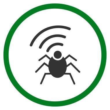 Radyo casus böcek yuvarlak simgesini