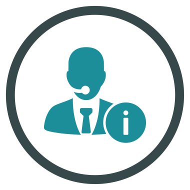 Resepsiyon yuvarlak simge yardım