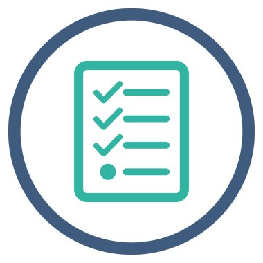 Denetim listesi yuvarlak simge