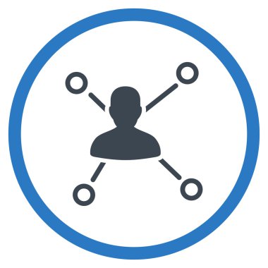 Kişi bağlantıları yuvarlak simge