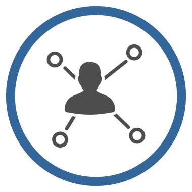 Kişi bağlantıları yuvarlak simgesi