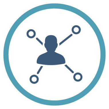 Kişi bağlantıları yuvarlak simge