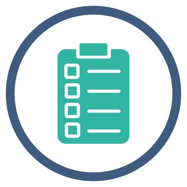 Test görev yuvarlak simgesi