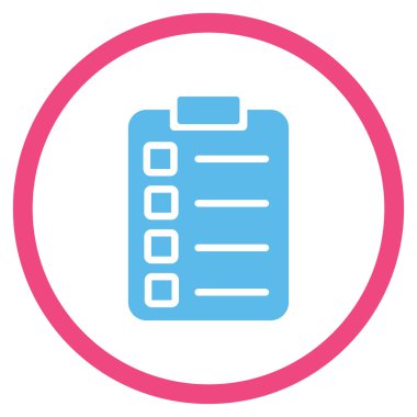 Test görev yuvarlak simgesi