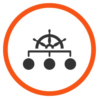 Yönetimi daire içinde simgesini