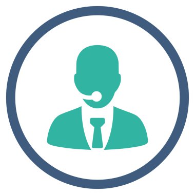 Çağrı merkezi Yöneticisi çember simge