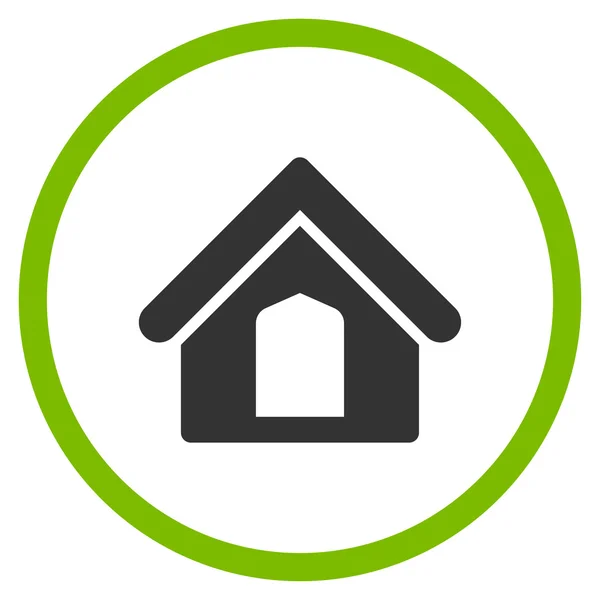 Huis omcirkelde pictogram — Stockvector