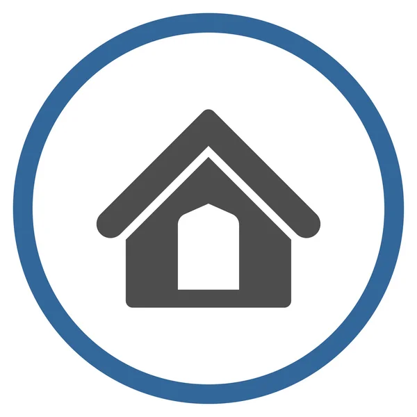 Casa dentro de um círculo ícone — Vetor de Stock