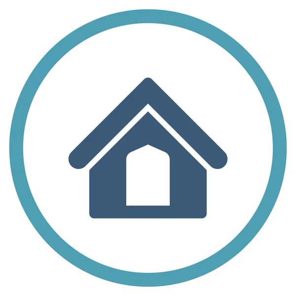 Casa dentro de um círculo ícone — Vetor de Stock