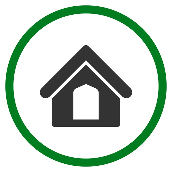 Ikonę domu zaokrąglone — Wektor stockowy