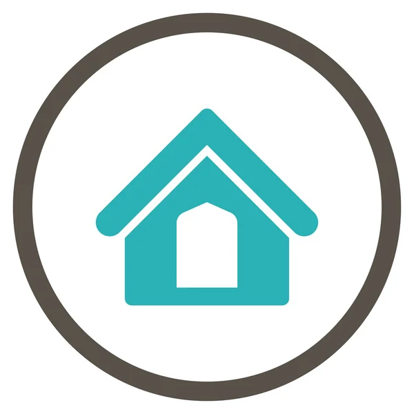 Huis omcirkelde pictogram — Stockvector