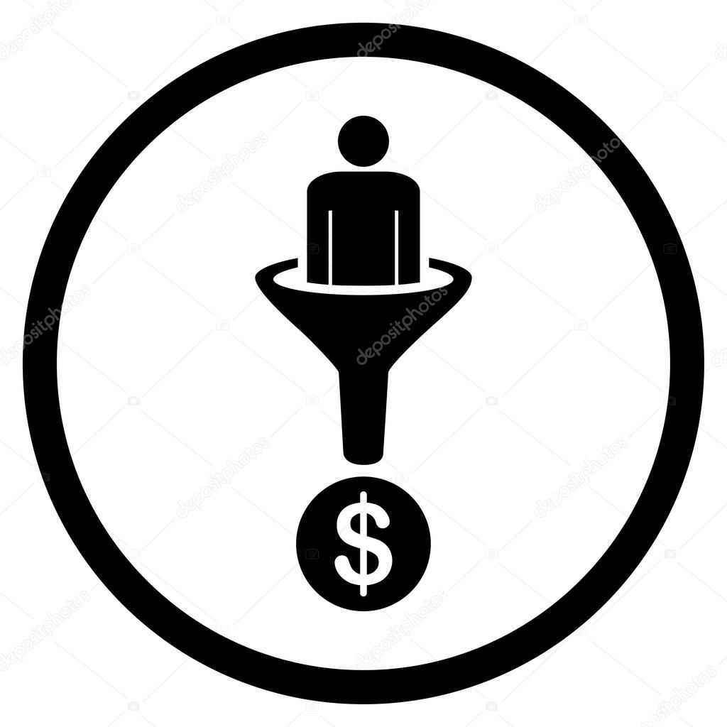Client Funnel Circled Icon