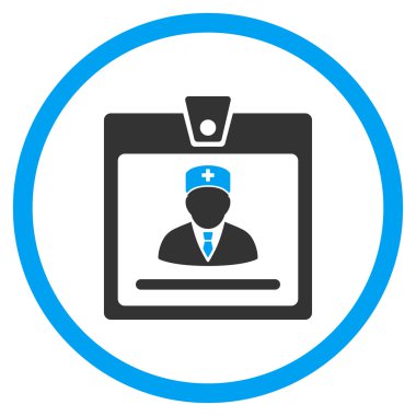 Doktor rozet simge yuvarlak