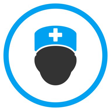 Doktor kafa simgesi yuvarlak