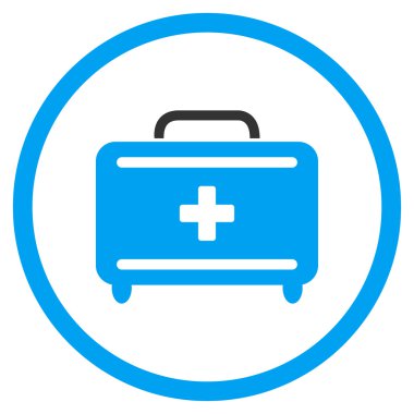 İlkyardım araç seti yuvarlak simge