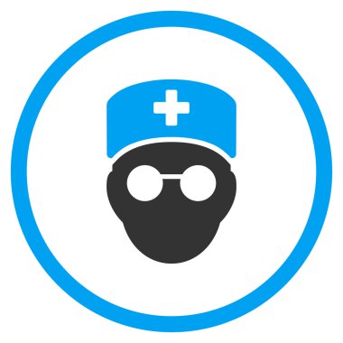 Doktor kafa simgesi yuvarlak