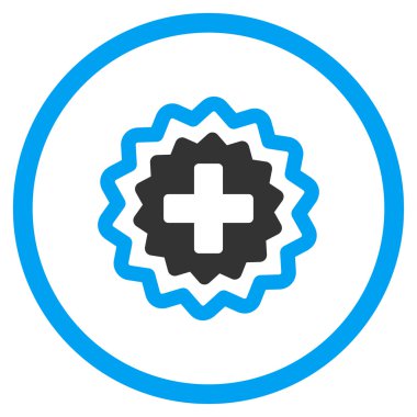 Tıbbi çapraz damga yuvarlak simge