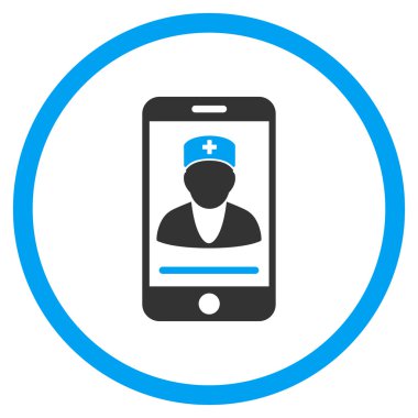 Cep doktor simgesi yuvarlak