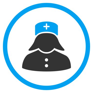 Hemşire yuvarlak simge