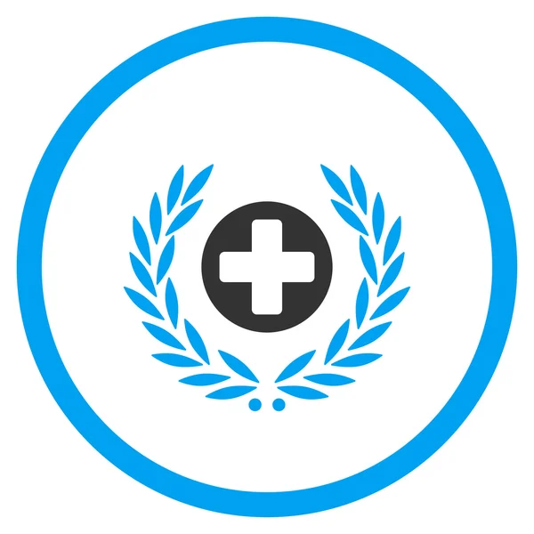 Icono redondeado de emblema de atención médica — Vector de stock