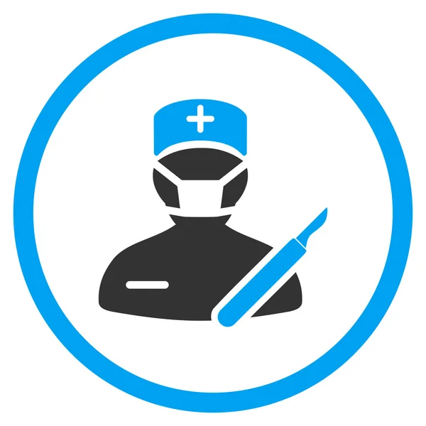 Cirujano redondeado icono — Vector de stock