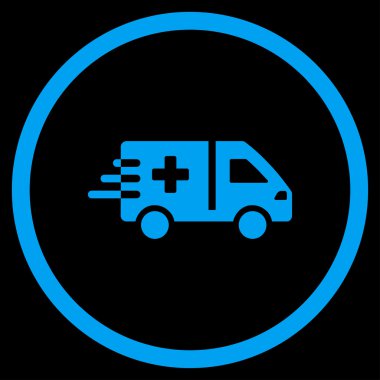 Ambulans araba çember simge