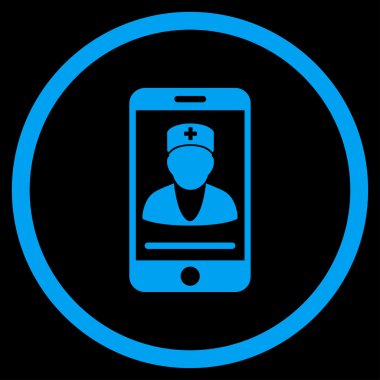 Cep doktor simgesi yuvarlak