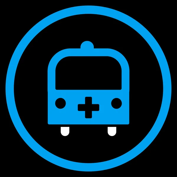 Ícone Circulado de Ônibus Médico — Vetor de Stock