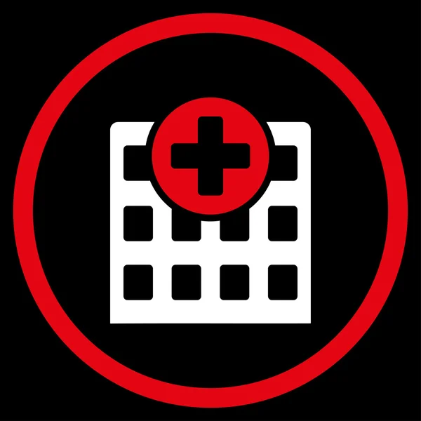 Icono circular del hospital — Archivo Imágenes Vectoriales