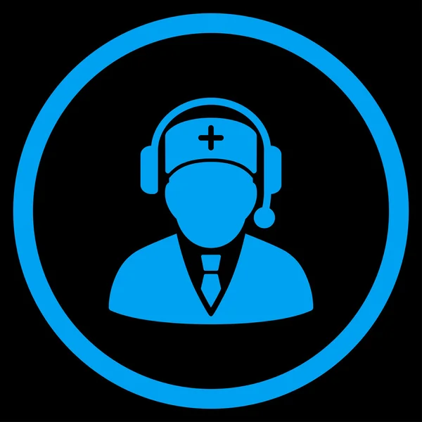 V kroužku ikona Medical Emergency Manager — Stockový vektor