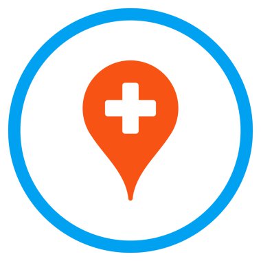 Klinik harita işaretçi çember simge