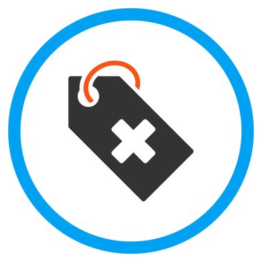 Hastane etiketi çember simge