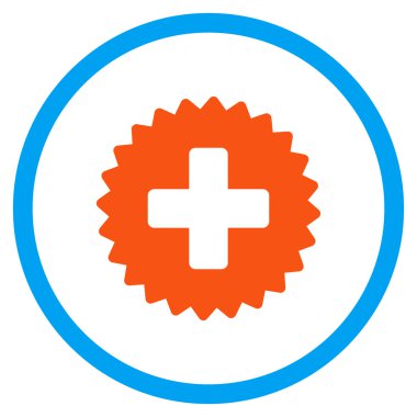 Sağlık damgası yuvarlak simge