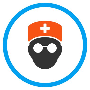 Doktor kafa simgesi yuvarlak