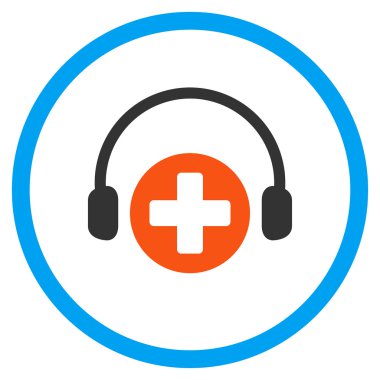 Hastane arama servisi simgesini yuvarlak