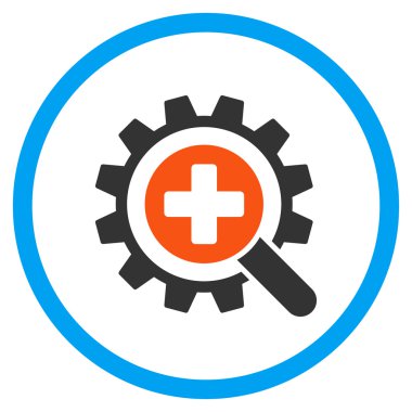 Tıbbi teknoloji daire içinde simgesini bulun