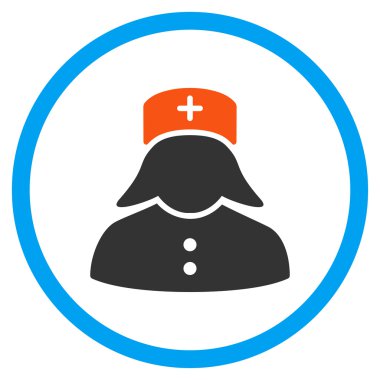 Hemşire yuvarlak simge