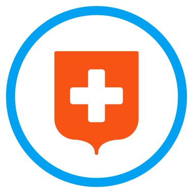 Tıbbi kalkan yuvarlak simgesi