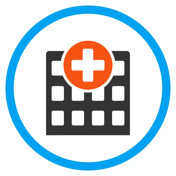 Hospital Circled Icon — Stock Vector