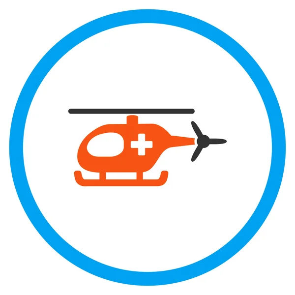 Circled Icon Emergency Chopper — стоковый вектор
