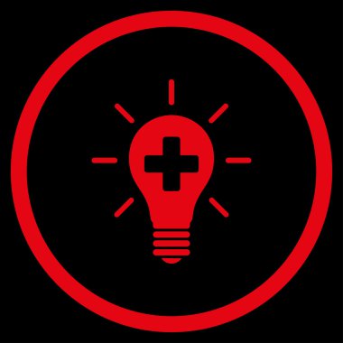 Tıbbi elektrik lambası yuvarlak simge